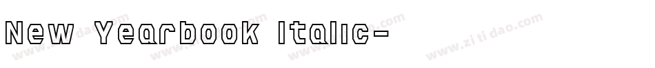 New Yearbook Italic字体转换
